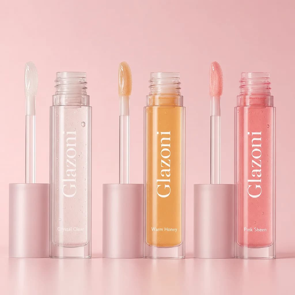 Glazonī Hydrating Lip Oil shade lineup
